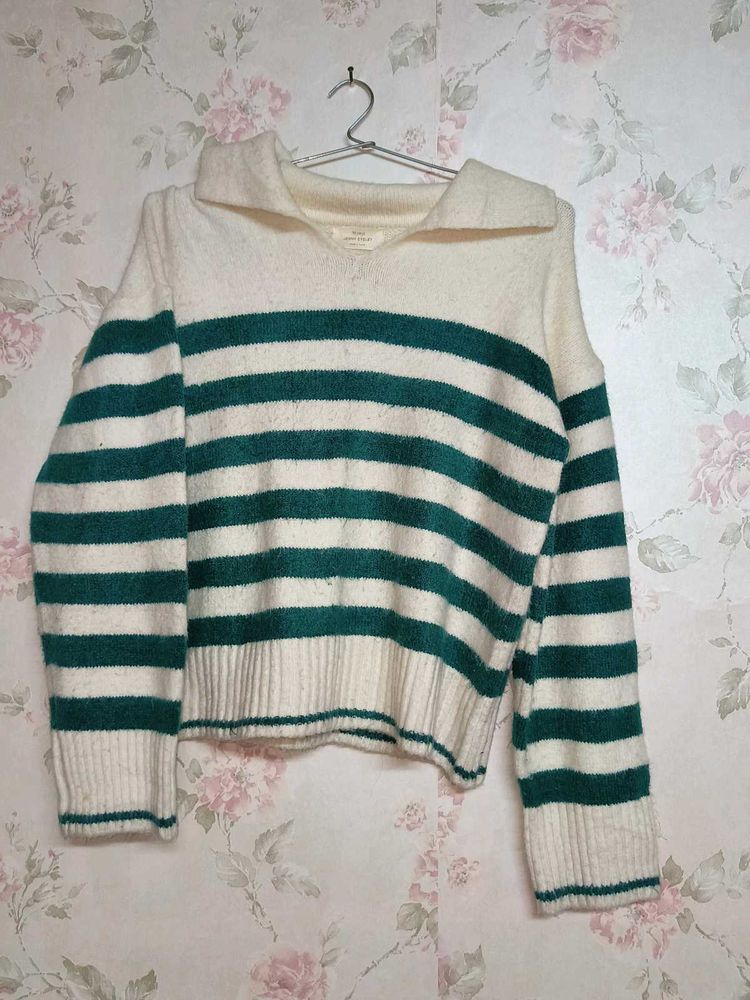 Striped Knit Sweater