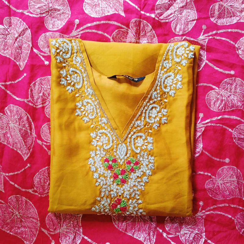Elegant Mustard Kurta