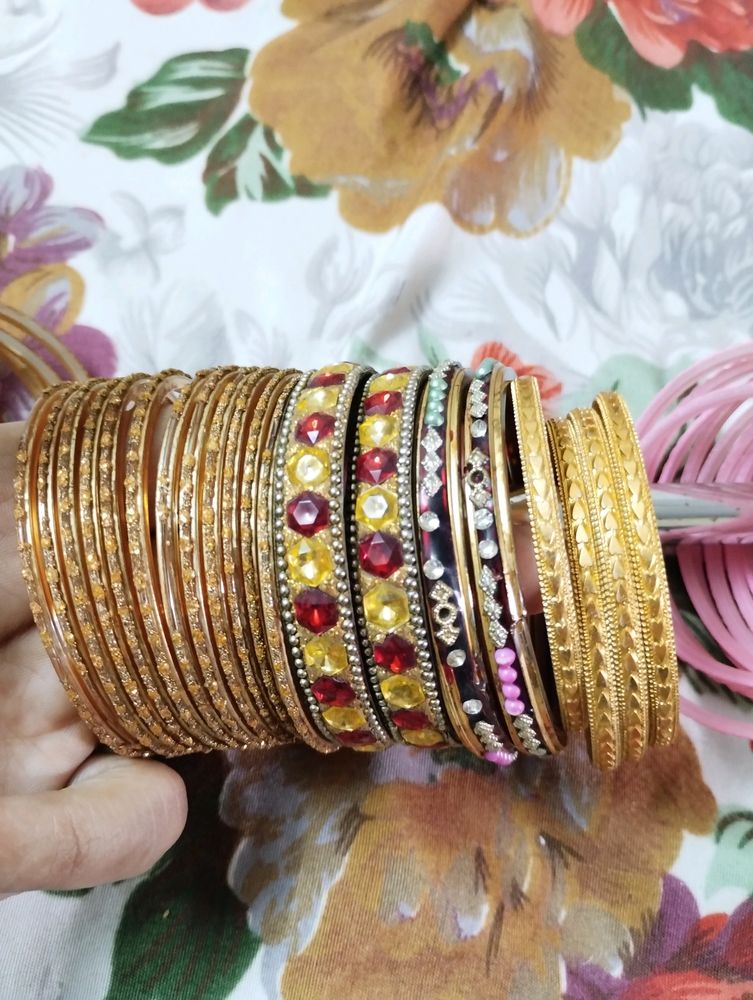 Combo 4 Set Golden Bangles