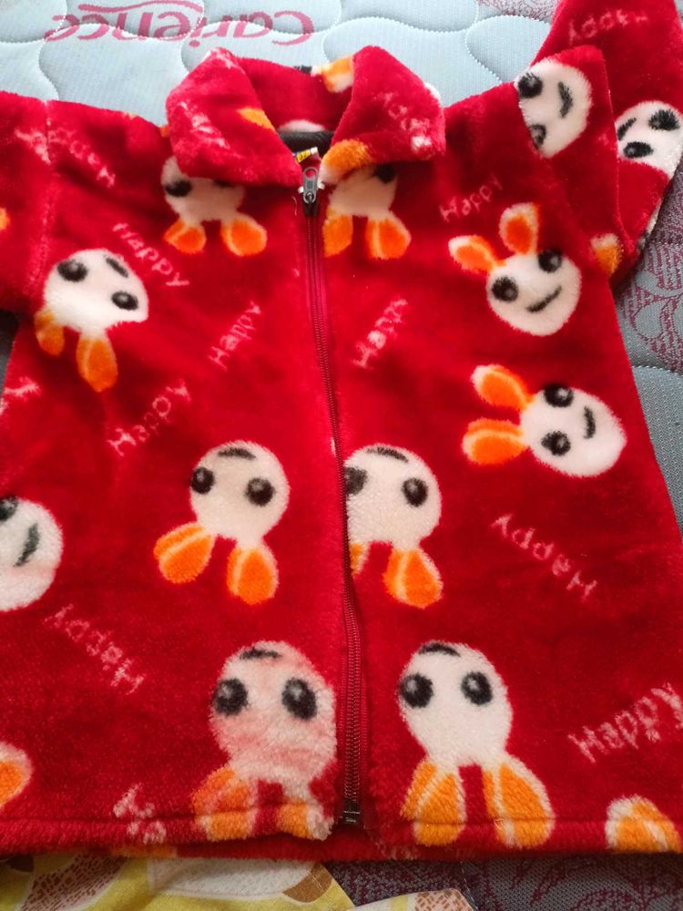 Red Panda Print Fleece Jacket And Pant❤️🥰