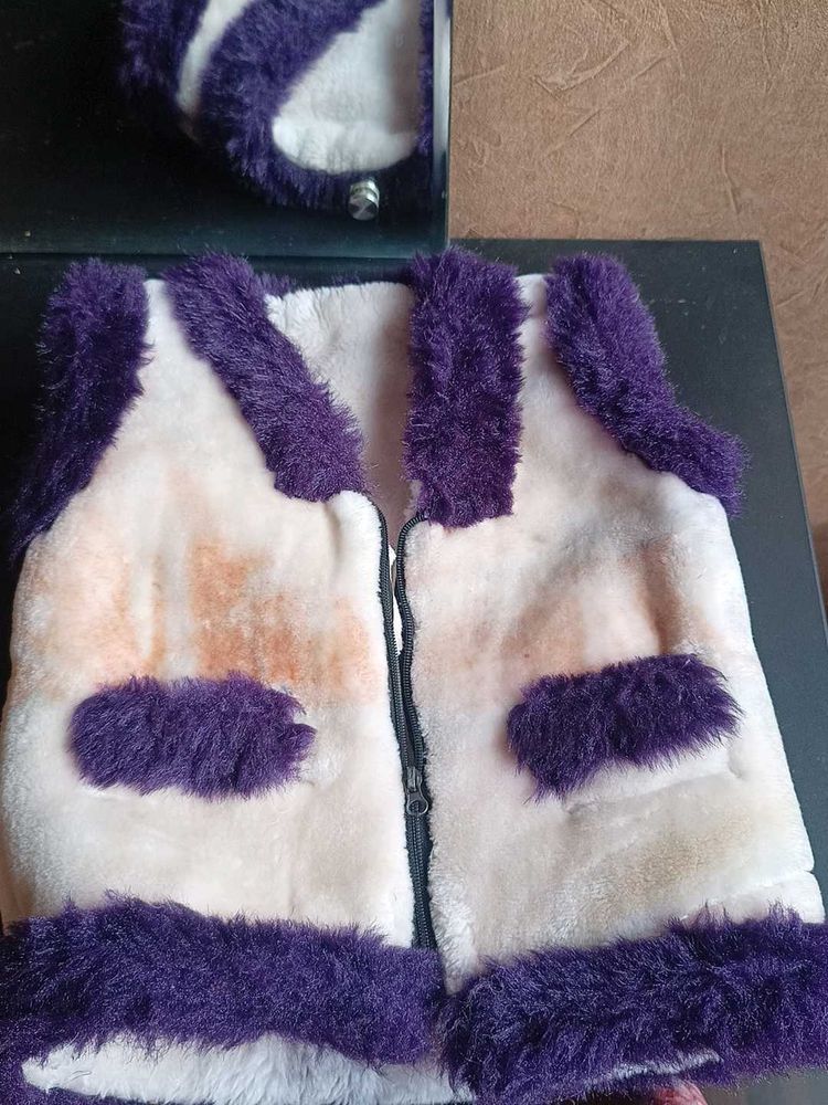 Fur Jacket With Half Sleeve