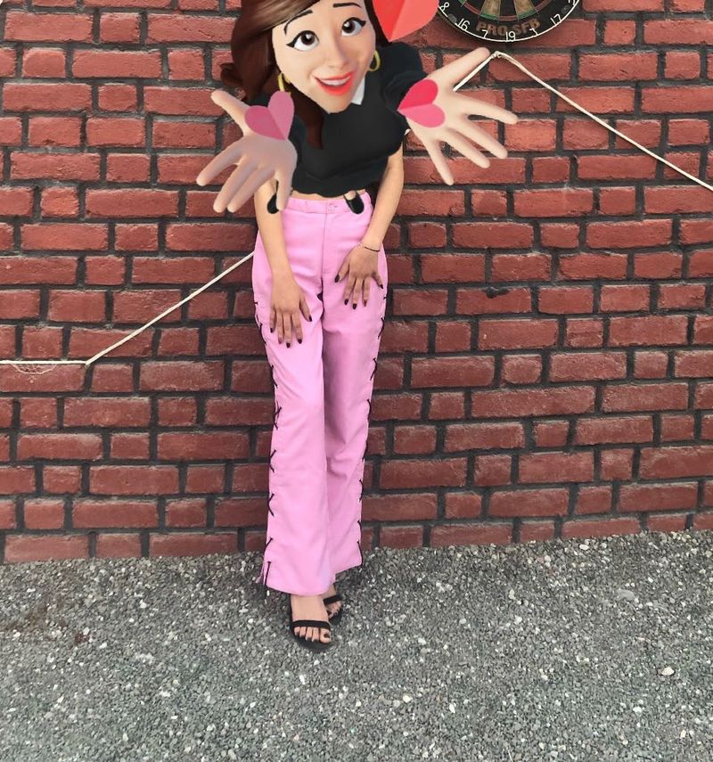 Pink Lace-Up Pants