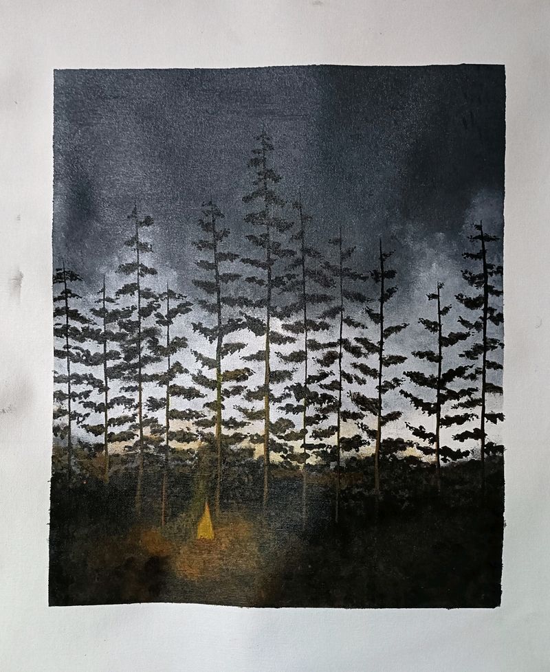 Rolled Canvas Painting