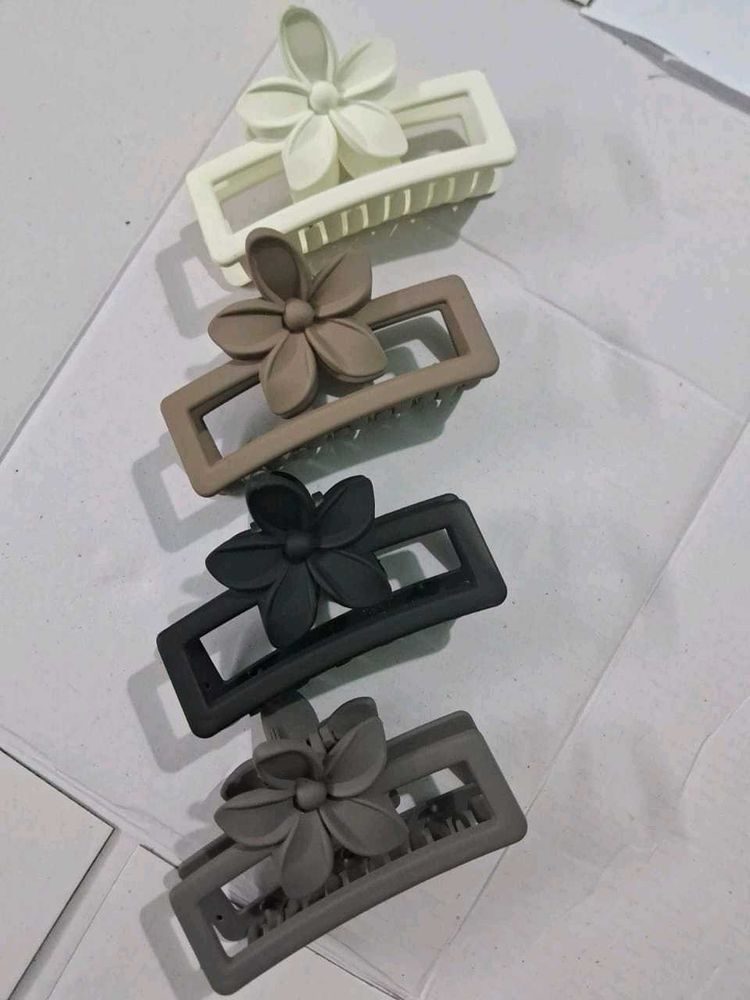 Flower Hair Claw Clip Set
