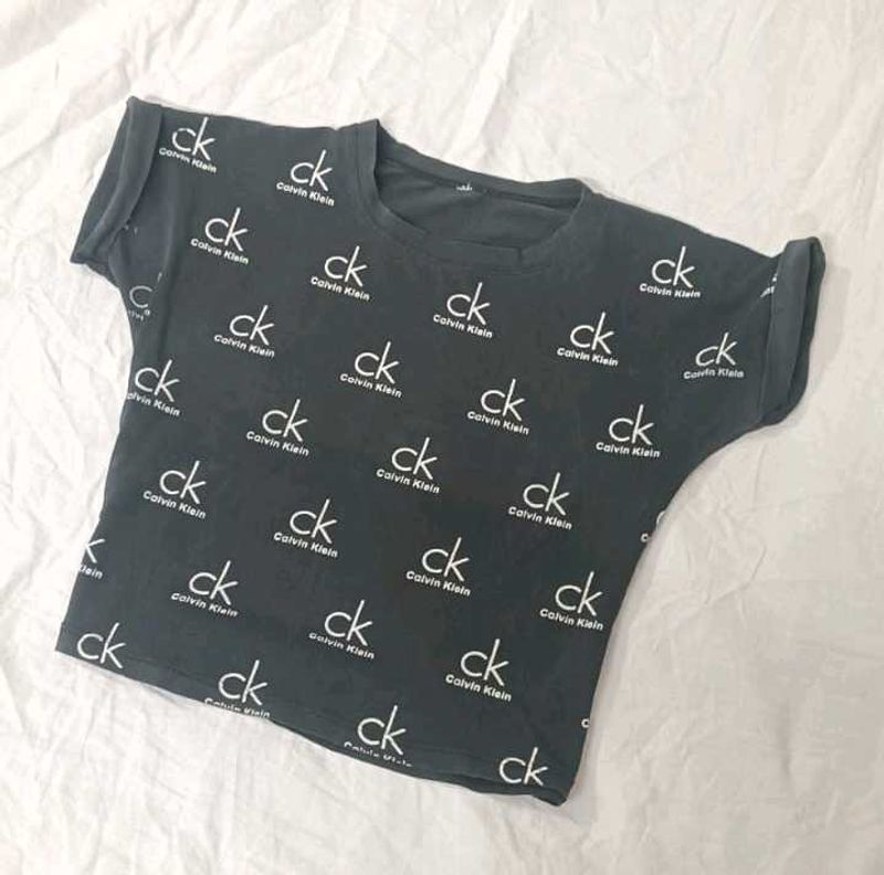 Ck Crop Tshirt Tee