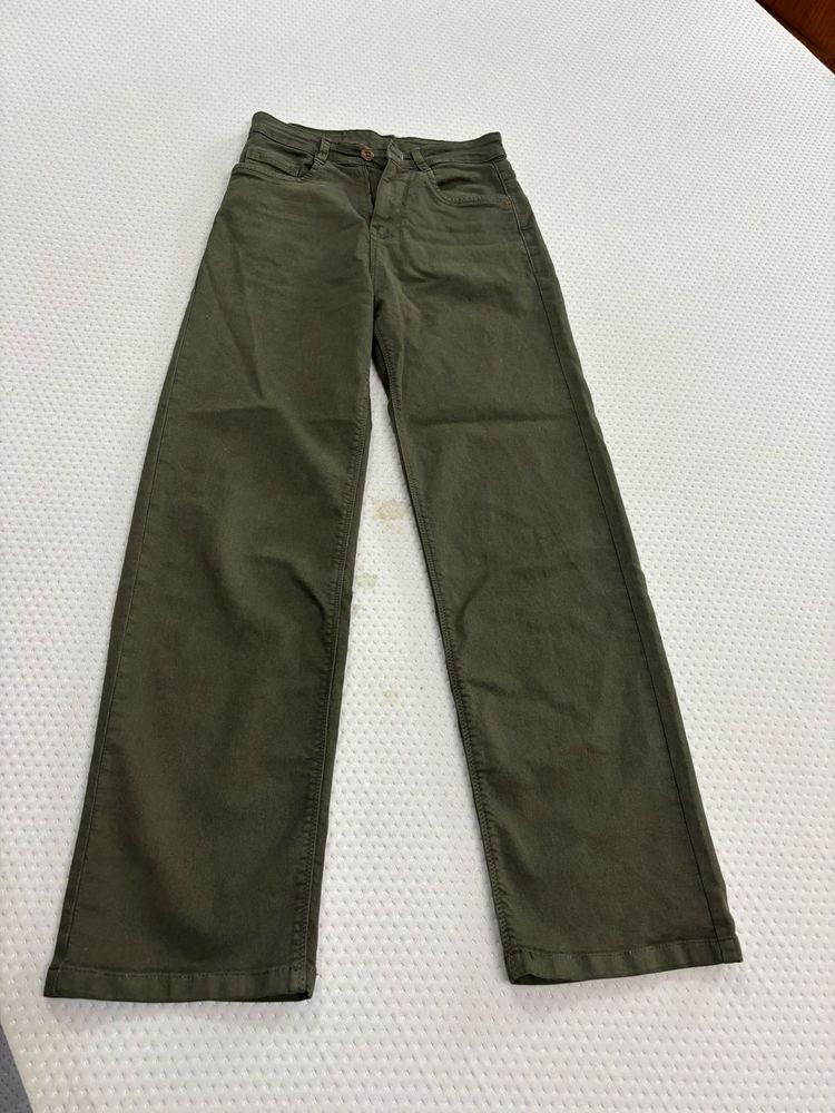 Olive Green Wide Leg Pants