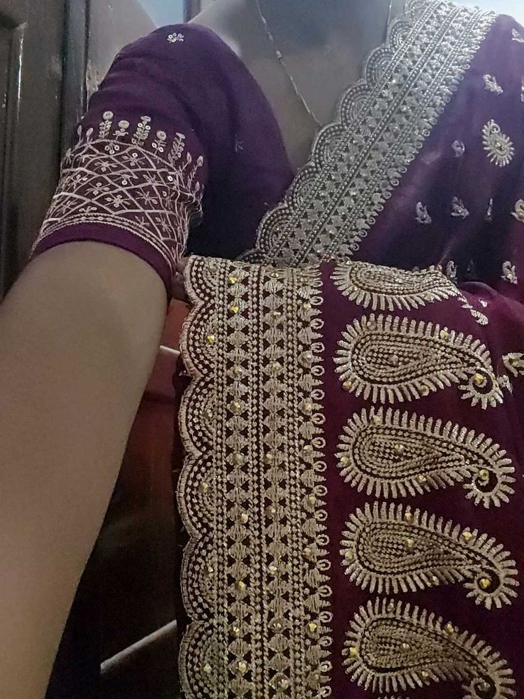 Elegant Embroidered Saree