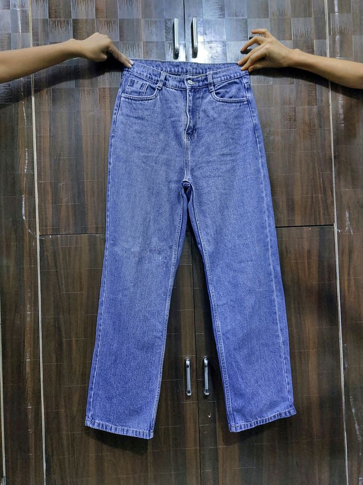 Women Regular High Rise Light Blue Jeans.
