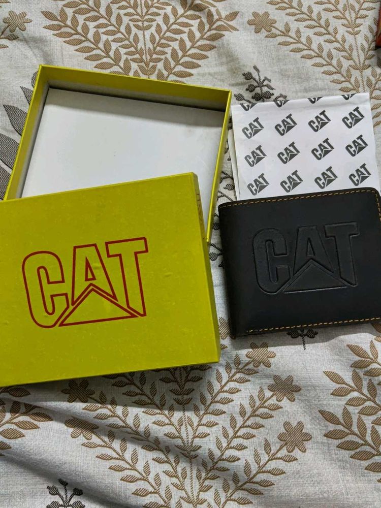 CAT Leather Wallet with Box