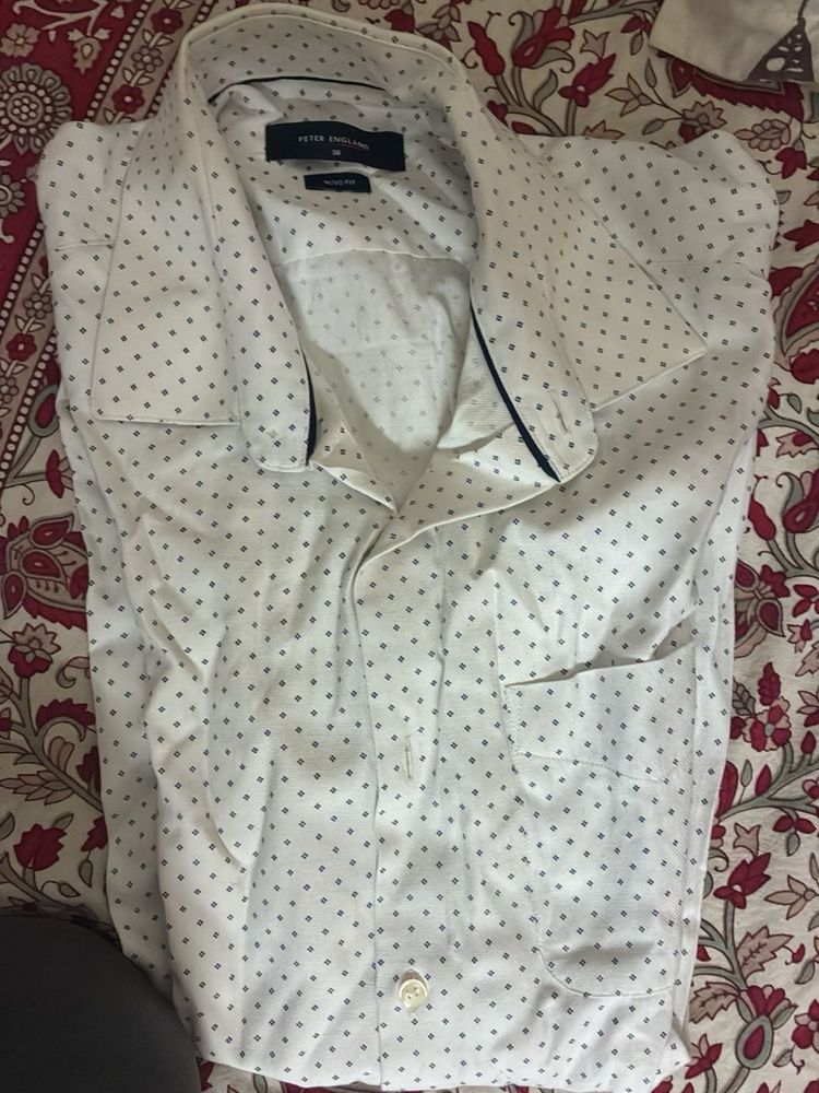 Peter England Dotted Shirt