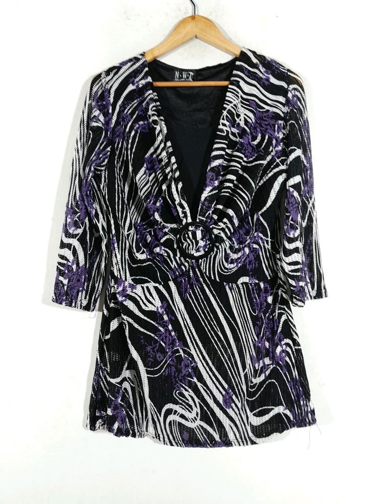 Black Printed Western Dress (Women&#39;s)