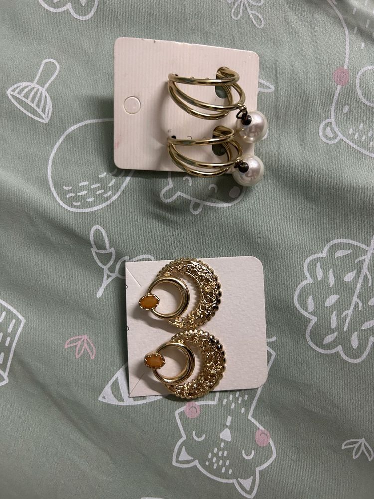 Earrings - Gold &amp; Pearl