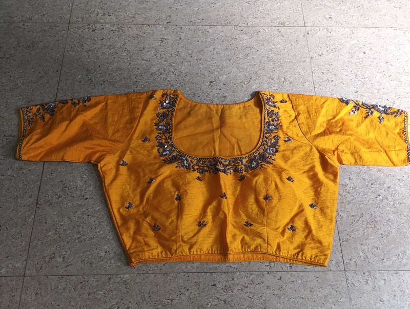 Yellow Embroidered Blouse