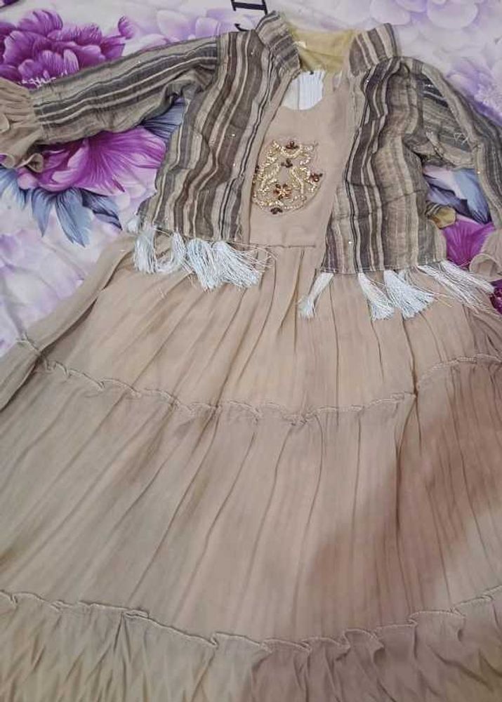 Girls' Fashionable Dress with Jacket