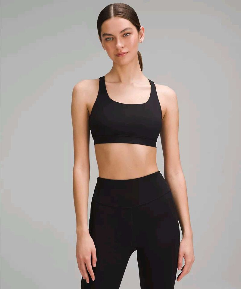Lululemon Sports Bra Women Small Black Run And Yog
