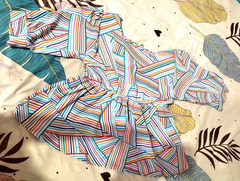 M Size Printed Crop Top