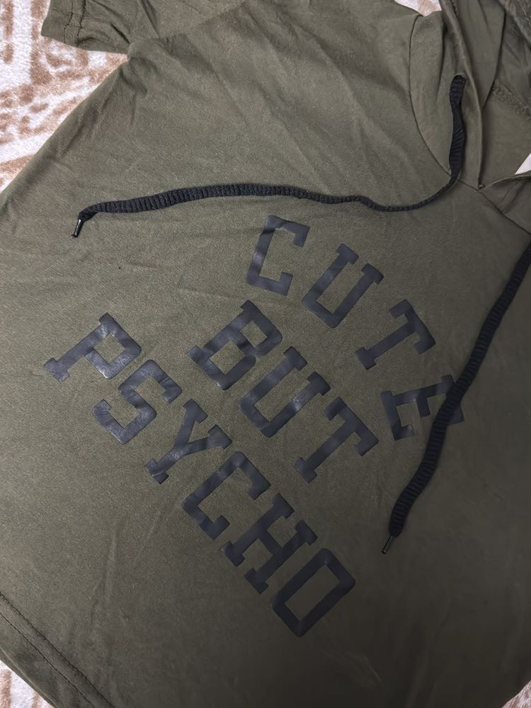 Hoodie Tshirt olive Green