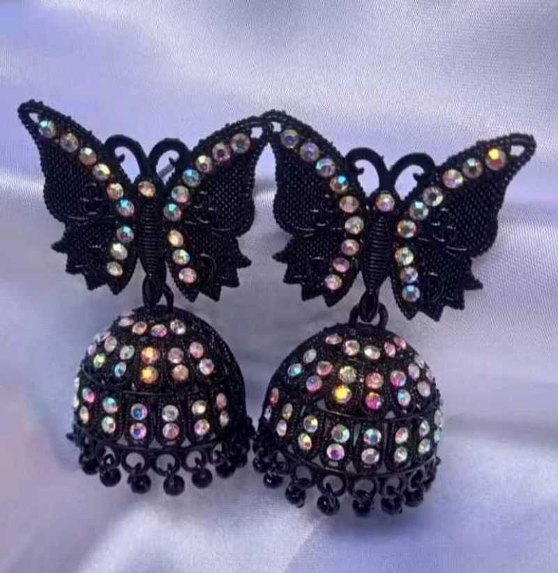 Butterfly Jhumka Earrings(NEVER USED)