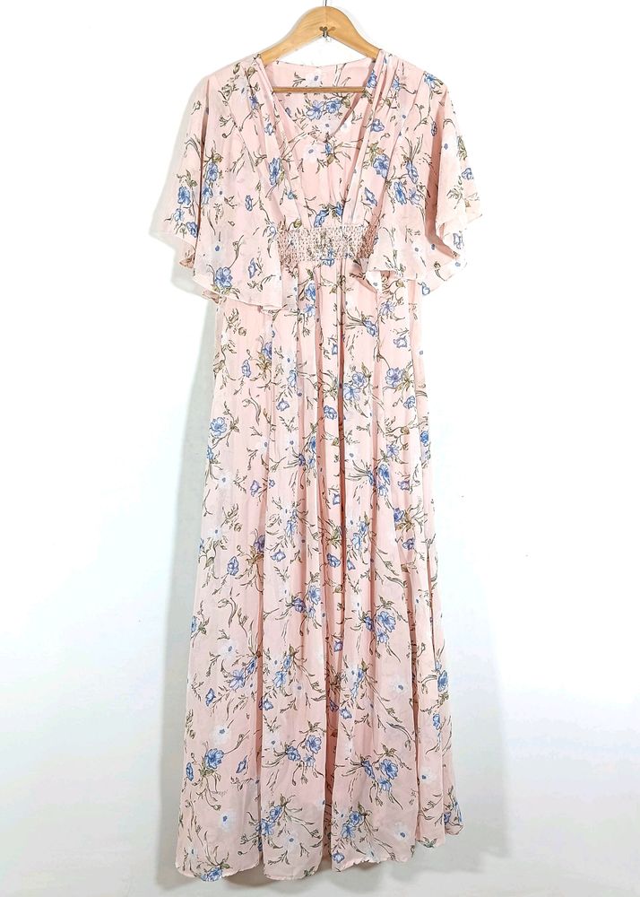 Pink Floral Maxi Dress