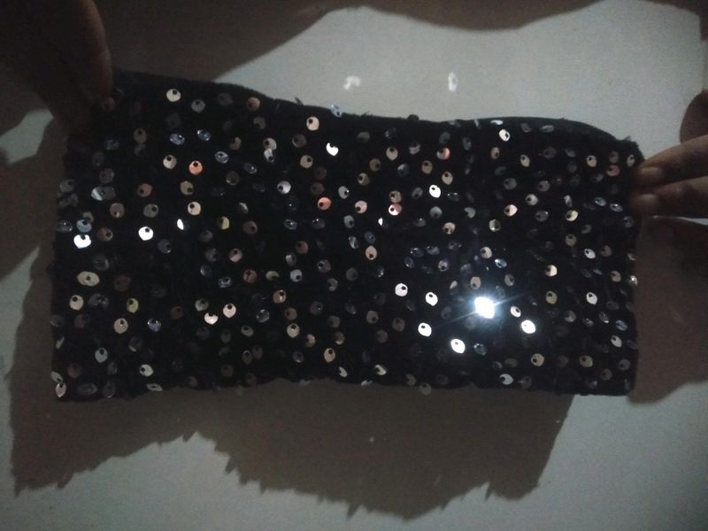 Black Sequins Pouch
