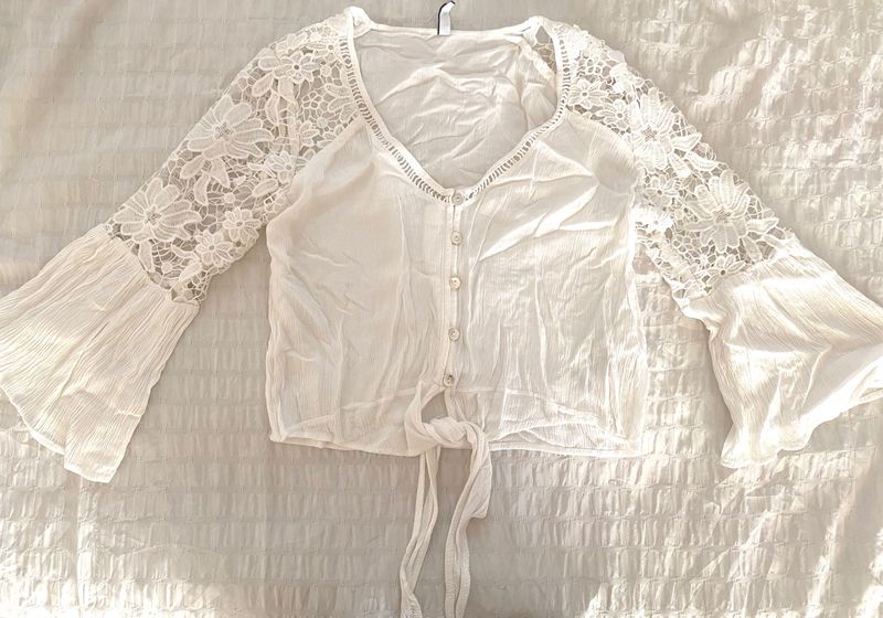 Lace Sleeve Top