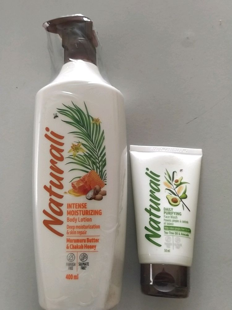 Naturali Moisturizing Body Lotion, FREE Face Wash