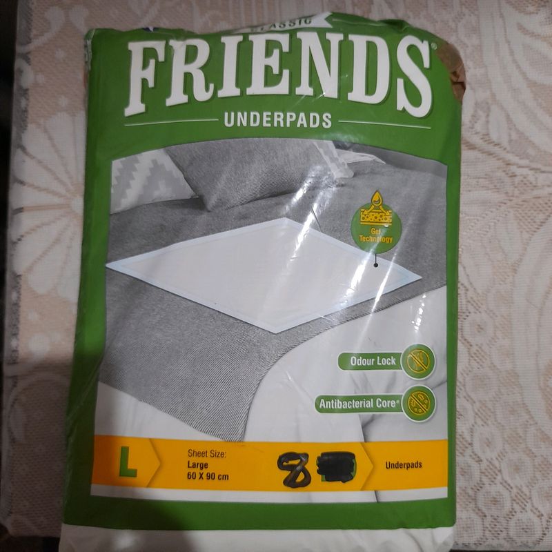 Friends Underpads, Large, 8 Pcs Of 10, Resealed Pk
