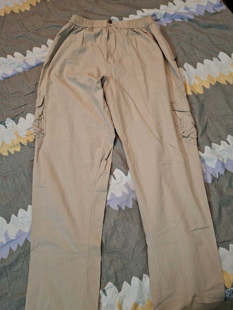Beige Cargo Pants