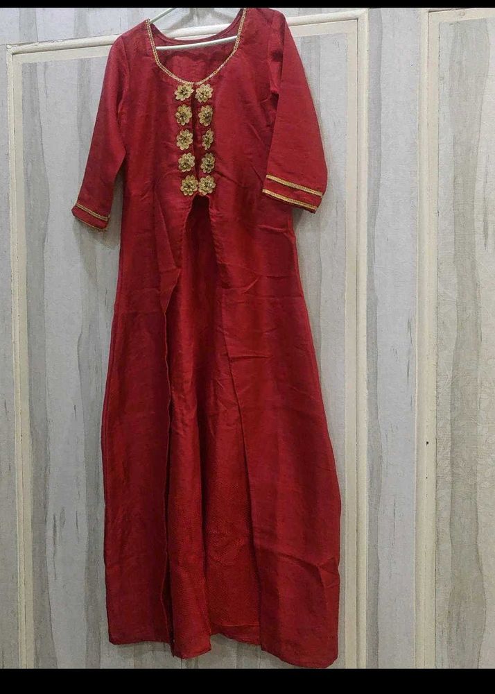 Long Kurti Style Shrug For Festive Wear