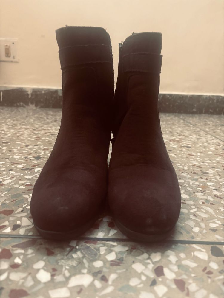 Velvet Boots For Women