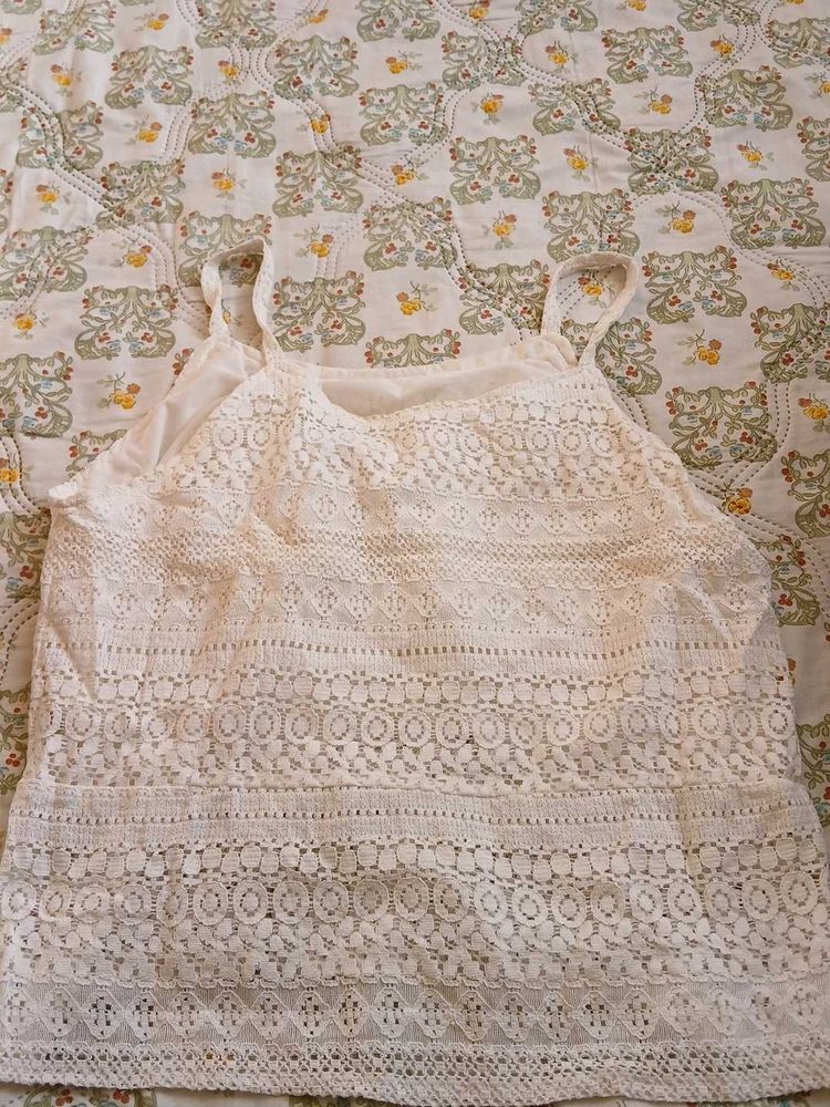 White Lace Tank Top