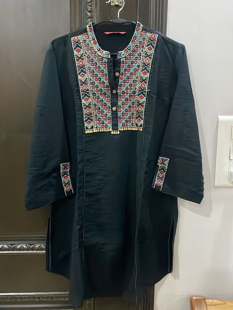 Black Pathani Kurta