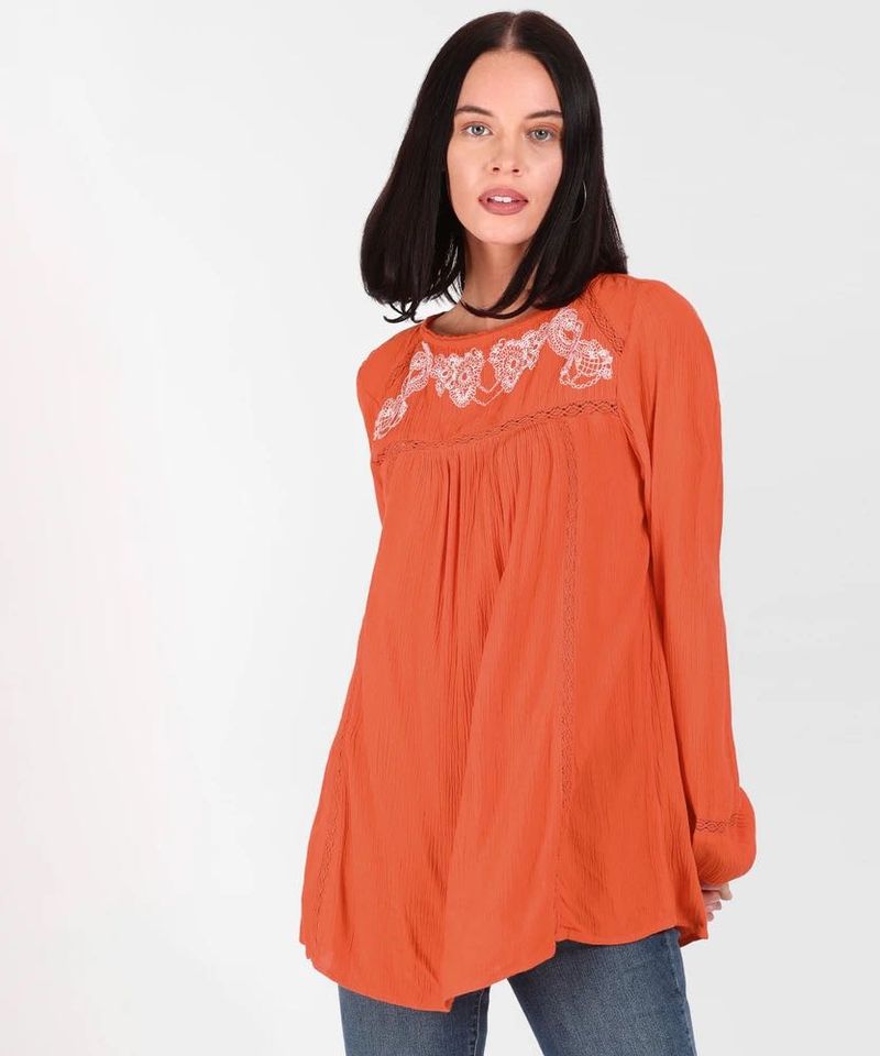 Cute Rust Colour Tunic From Marks And Spencer
