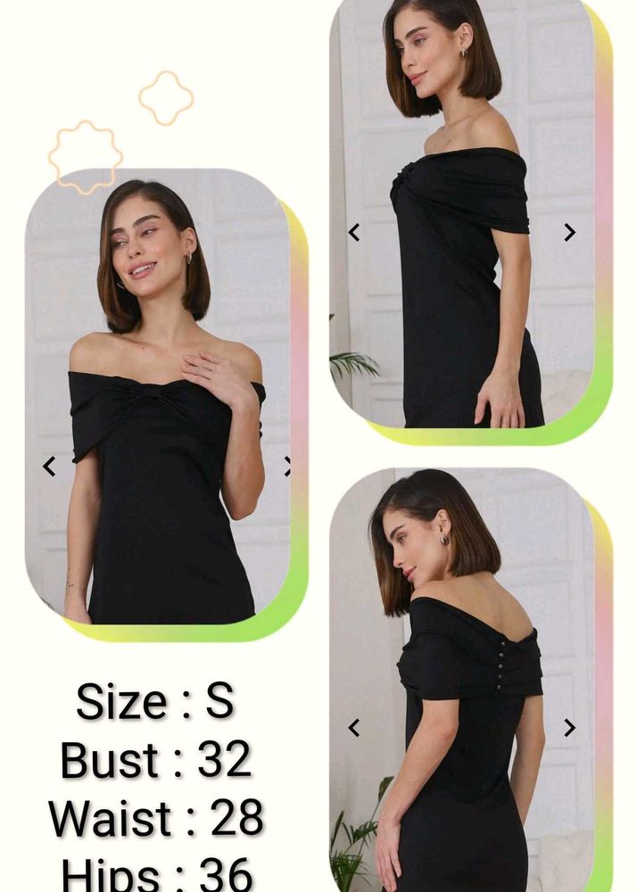 Chic Black Off-Shoulder Mini Dress