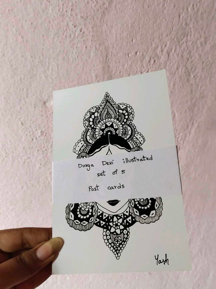 Durga Devi Illustrated Postcards (Set of 5)