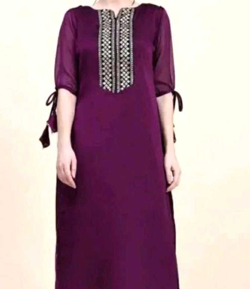 Purple Dress with Sequin Detail