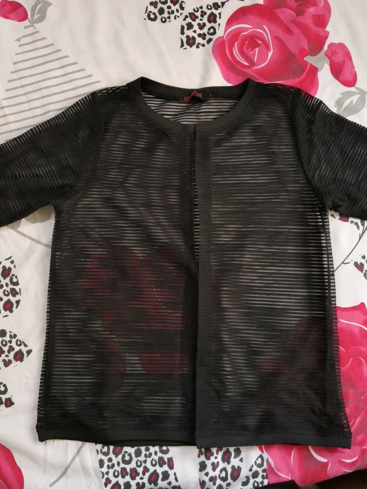Sheer Black Top