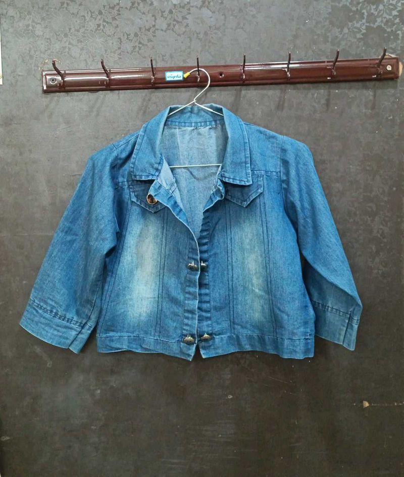 Denim Cropped Jacket