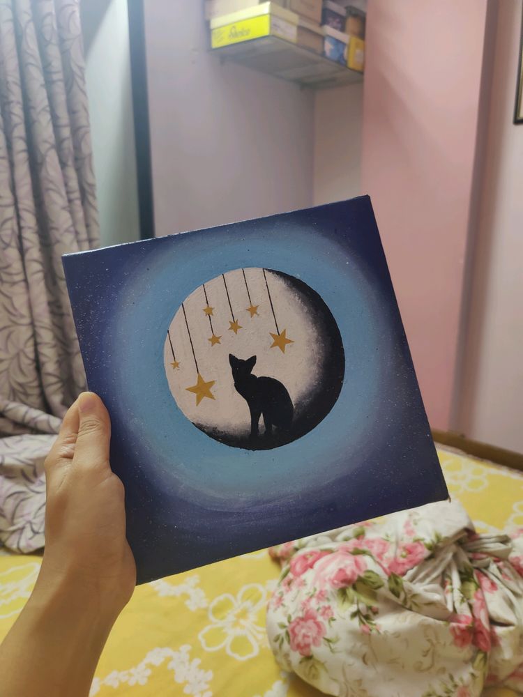 Blue Canvas Acrylic Painting