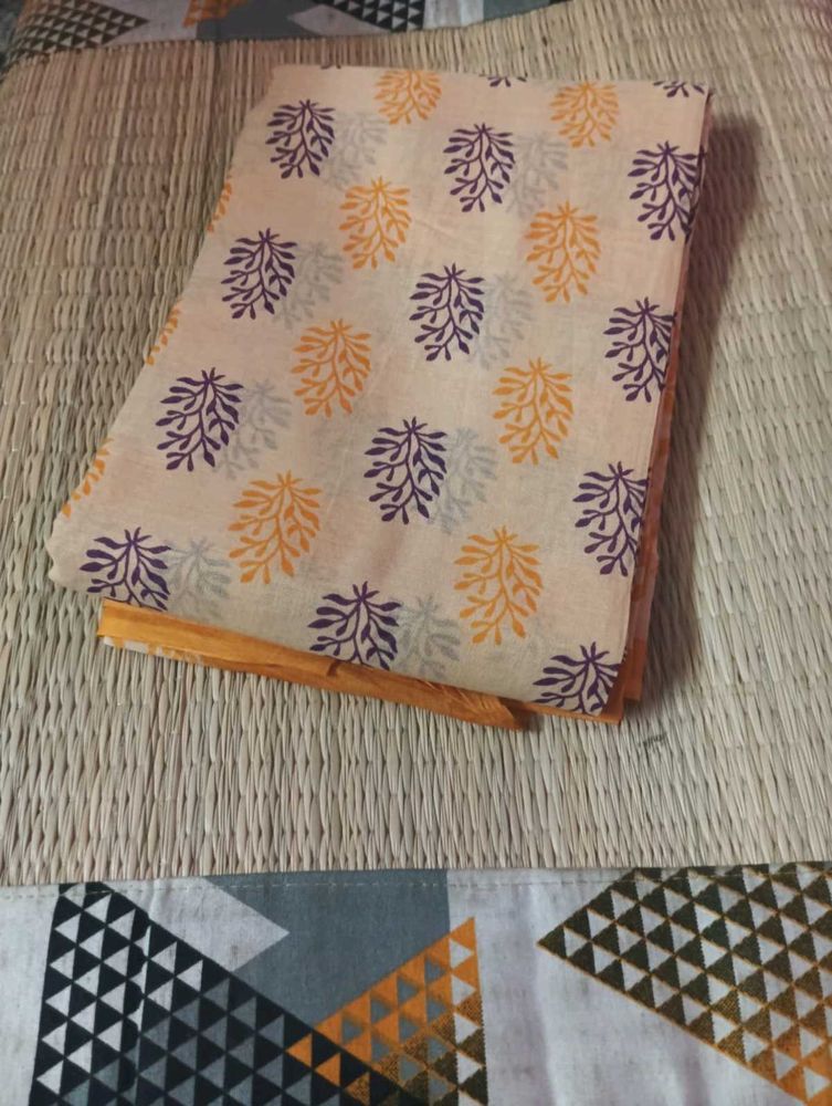 New Cotton Saree Without Blouse