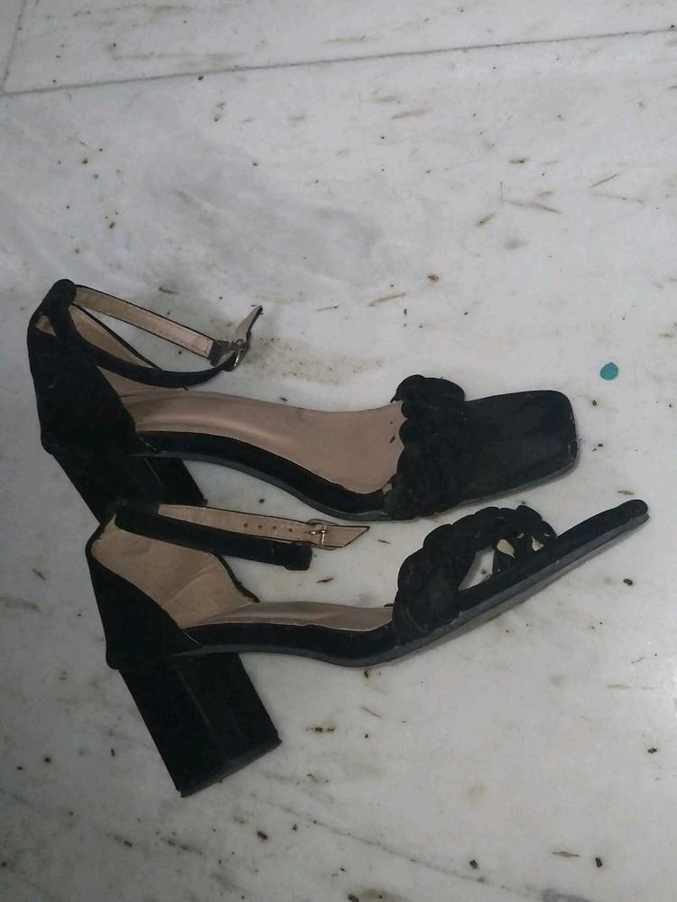 Black Block Heels