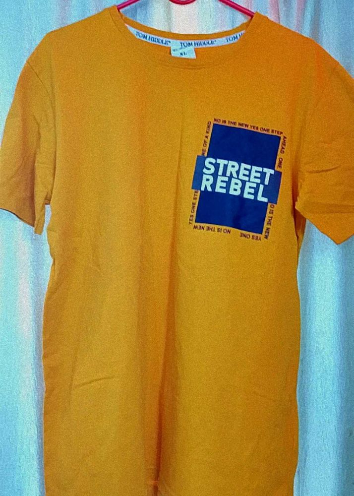TOM HIDDLE - Orange T-shirt regular fit XL