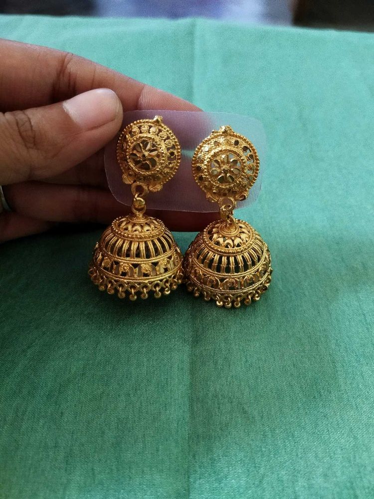 Golden Jhumka Earrings all the product in a combo
