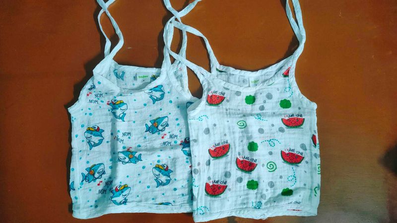Baby Tank Tops - Shark &amp; Watermelon Print