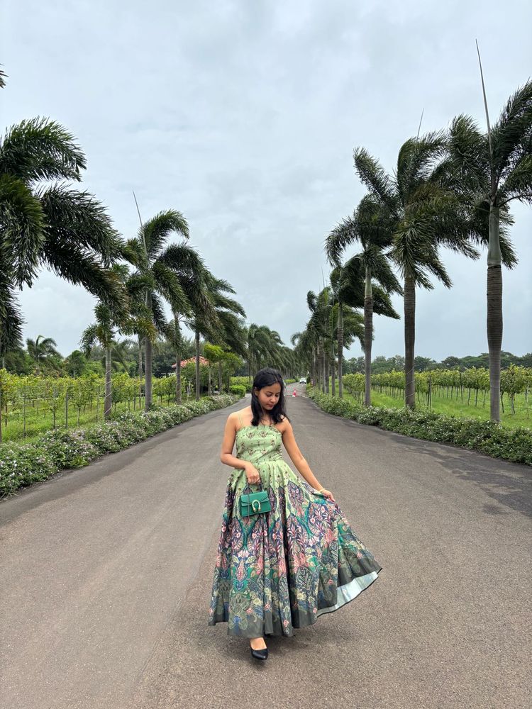 Ritu Kumar Green Francesca Long Dress