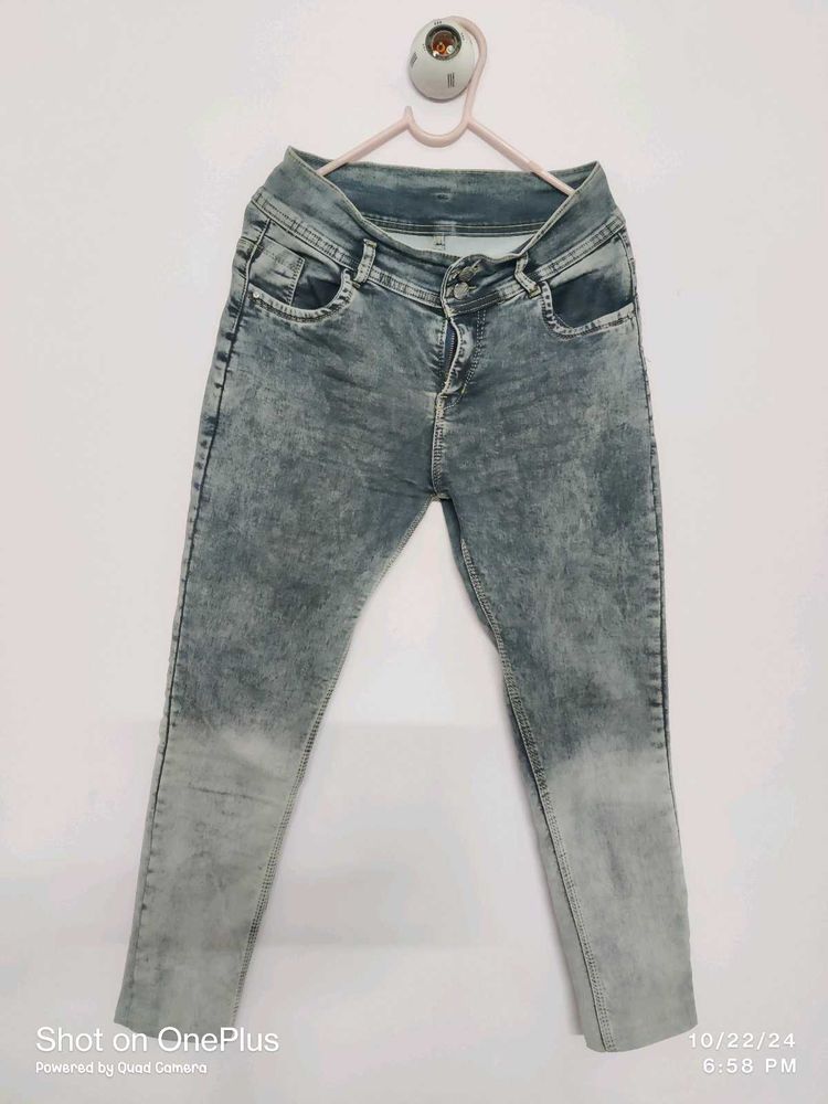 Acid Wash Denim Jeans