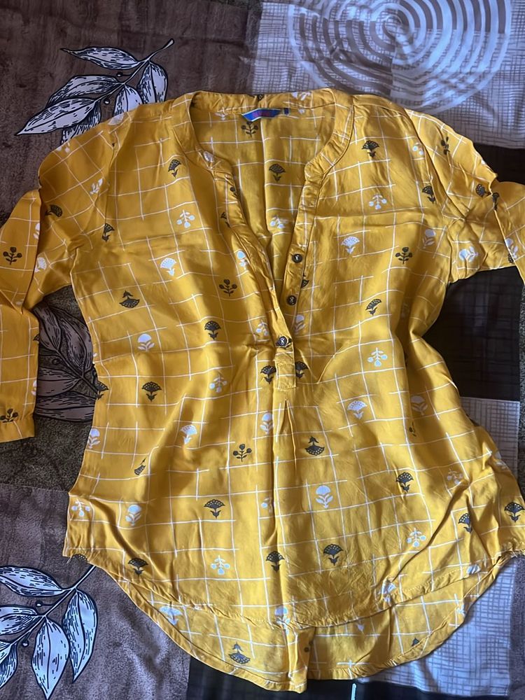 Yellow Short Kurti