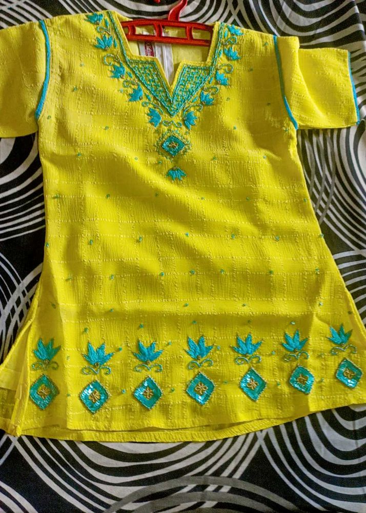Cute Yellow Kurti