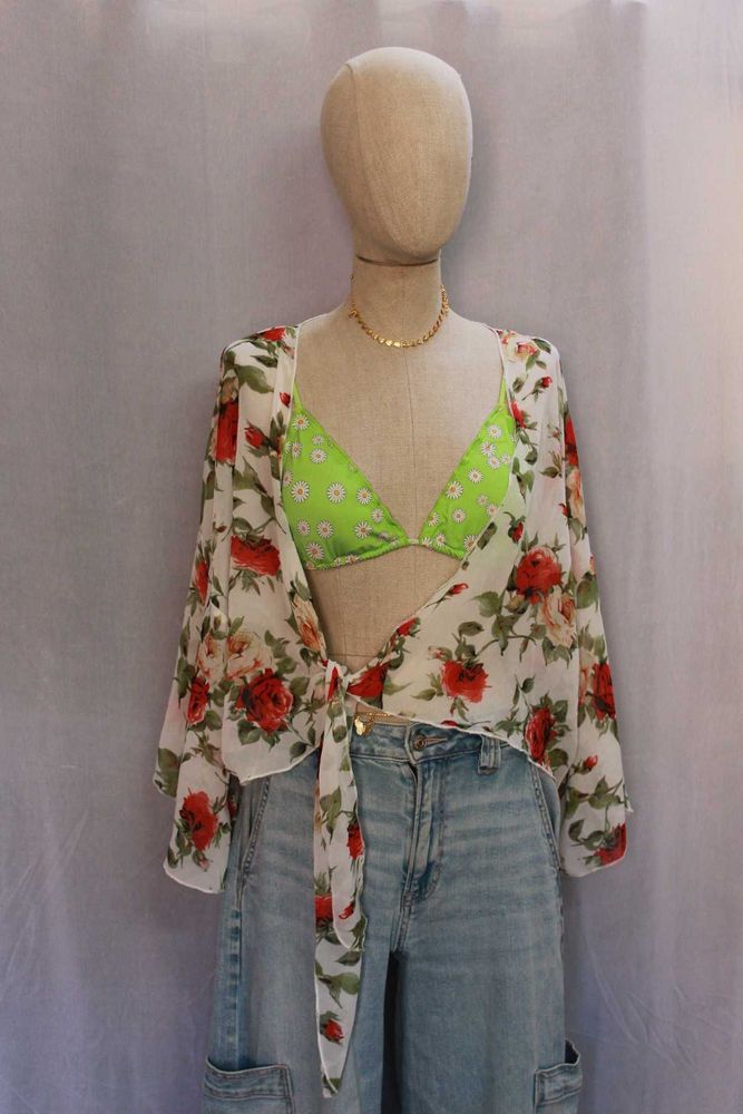 Urbanic Floral Tie-Front Top