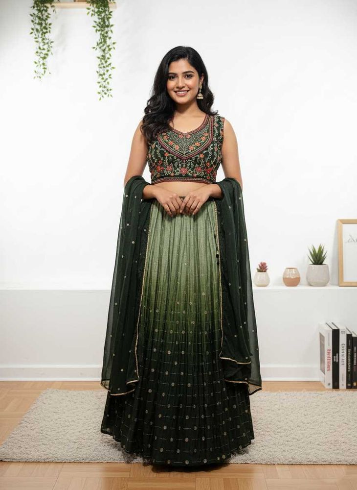 Elegant Green Lehenga Choli